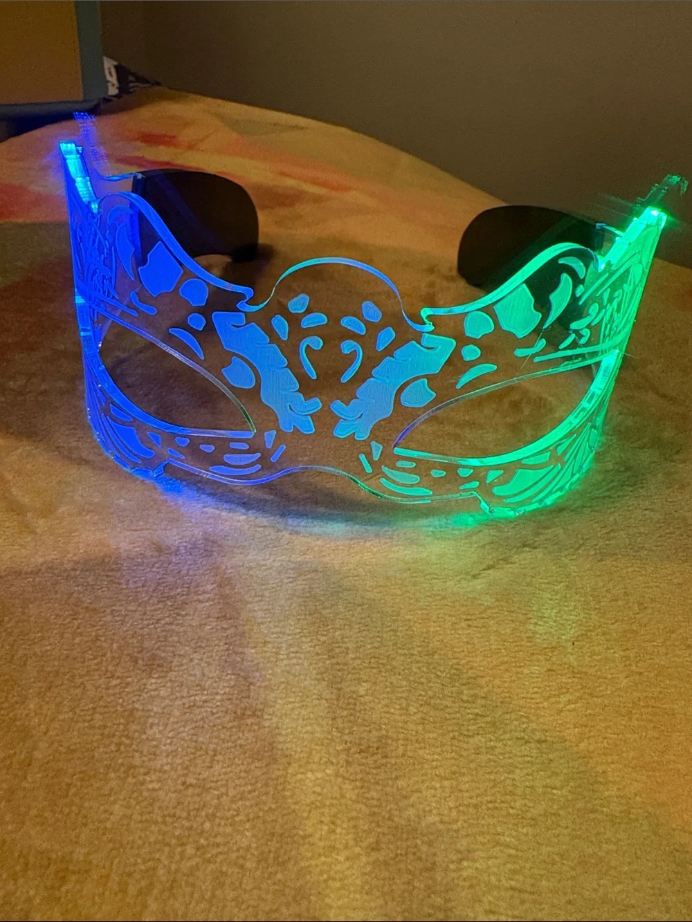 Light-Up LED Mardi Gras Mask